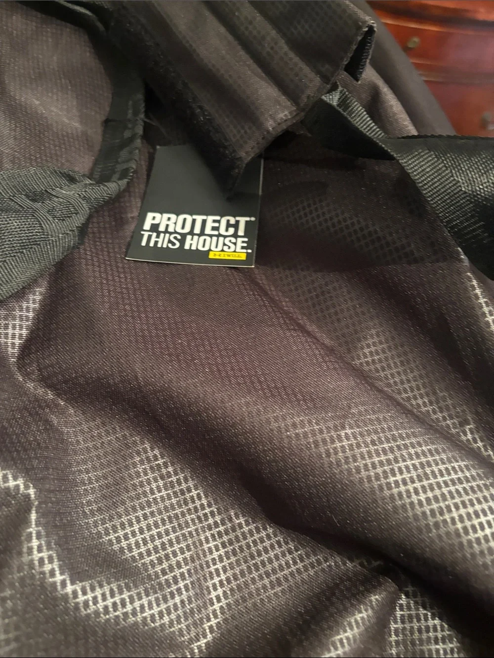 Under Armour Black Gray Sports Bag with White Logo